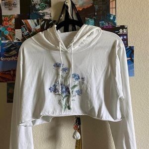 rare brandy melville crop hoodie